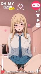 1boy 1girls 9:16 ai_generated animated blonde_hair female kitagawa_marin light-skinned_female light-skinned_male light_skin livestream male pussy school_uniform sex sono_bisque_doll_wa_koi_wo_suru straight tagme vaginal vaginal_penetration vaginal_sex vertical_video