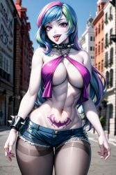 ai_generated bookoflustfan corruption friendship_is_magic goth goth_girl human large_breasts midriff my_little_pony princess_celestia_(mlp)