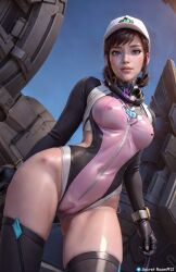 3d ai_generated d.va female overwatch overwatch_2 secret_room12 solo stable_diffusion