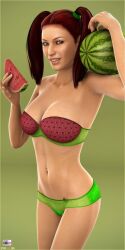 bikini sydgrl3d tattoo watermelon