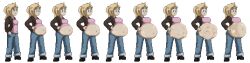 1girls big_belly blonde_hair blue_eyes casualobsessive female female_only pregnant ready_to_pop solo solo_female stomach_bulge tentacle