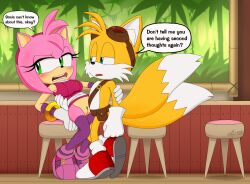 amy_rose amy_rose_(boom) belt cheating_girlfriend excito exposed_torso female footwear genitals handwear hi_res infidelity male male/female netorare ntr pussy sega sonic_(series) sonic_boom sonic_the_hedgehog_(series) tails