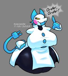 2d_(artwork) anthro ass big_breasts big_butt bones_nsfw breasts dated deltarune female hand_on_hip huge_breasts huge_butt hyper hyper_breasts hyper_butt solo tasque_manager_(deltarune) thick_thighs uglychickenbones undertale_(series) watermark