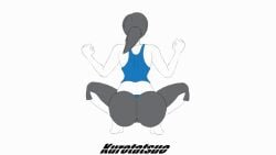 1girls animated ass big_ass black_hair bouncing_ass bubble_butt clothing fat_ass female female_only jiggle jiggling_ass kurotatsuo large_ass squatting thick_ass thick_thighs twerking white_skin wide_hips wii_fit wii_fit_trainer