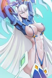 cameltoe functionally_nude junketsu junketsu_shinzui kill_la_kill kill_la_kill:if kiryuuin_satsuki tagme white_hair