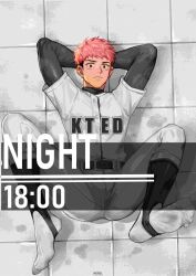 1boy alternate_version_available aoi_todo cg comic gay hardcore itadori_yuuji japanese_text jujutsu_kaisen male/male mosilll pink_hair sportswear tagme text uncensored yaoi