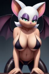 rouge the bat from sonic (series) by halfaslime