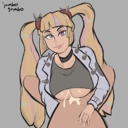 1boy 1girls breasts covered_paizuri cum cumming fortnite jumbogumbo lennox_rose_(fortnite) orgasm paizuri paizuri_under_clothes tagme titjob twintails underboob