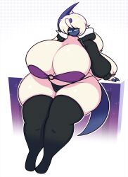 absol big_breasts breasts dewbber huge_breasts pokémon_(species) pokemon pokemon_(species) thick_thighs wide_hips