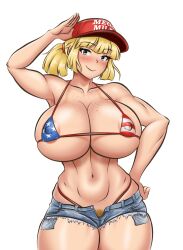 1girls american_flag_bikini areolae big_breasts big_thighs bikini bikini_top blonde_hair blue_eyes blush breasts busty completely_nude completely_nude_female female huge_breasts huge_thighs large_breasts large_thighs ldukem69 light-skinned_female light_skin micro_bikini micro_bikini_top navel nipples nude nude_female original original_character pubic_hair pussy swimsuit thick_thighs thighs voluptuous white_background