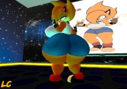 3d_(artwork) 3d_animation alien animated anthro anthro_only ass_bounce ass_clap ass_clapping bedroom_eyes big_ass big_breasts big_butt bouncing_ass bouncing_breasts bouncing_butt butt_jiggle clothed clothing club crop_top dancing fat_ass female female_only footwear fully_clothed gloves headband huge_ass huge_breasts huge_butt huge_thighs indoors jean_shorts jiggle jiggling_ass looking_back_at_viewer lwd_cartoonz no_sound orange_fur sabrina_fang short_shorts shorts shortstack spiky_hair tagme thick thick_hips thick_legs thick_thighs tight_clothing twerking video