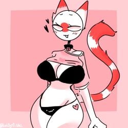 bra breasts cat_ears cat_tail catgirl countryhumans countryhumans_girl japan japan_(countryhumans) kak0yt0_chel white_skin