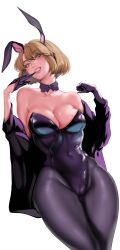 biting_glove brave_new_world breasts bunny_girl cleavage curvaceous curves medium_breasts na_so-ri short_hair wide_hips yoongonji