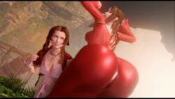 2girls 3d aerith_gainsborough animated ass ass_in_dress assquake big_ass breasts crumbling dust earthquake falling_debris falling_rocks female final_fantasy final_fantasy_vii huge_ass hyper_ass ifalna mother_and_daughter mp4 music prevence sound tagme twerking video