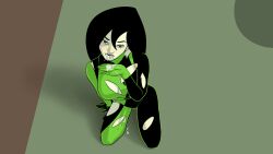 after_oral cum_in_mouth cum_on_hand disney disney_channel female high-angle_view kim_possible leroy2012 pov project:_possible shego torn_clothes