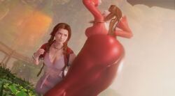 2girls 3d aerith_gainsborough animated ass ass_clapping assquake big_ass big_butt breasts brown_hair dress earthquake female final_fantasy final_fantasy_vii final_fantasy_vii_remake hi_res huge_ass huge_butt hyper_ass ifalna long_hair looking_at_ass mother_and_daughter mp4 no_sound prevence red_dress tongue_out twerking video video_game_character