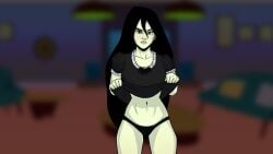 angry angry_face disney disney_channel eye_contact flashing flashing_panties forced_exposure kim_possible leroy2012 looking_at_viewer maid maid_uniform panties project:_possible shego skirt_lift