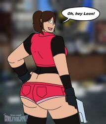 ass claire_redfield clothed clothing girlywolfpup resident_evil resident_evil_2 tagme