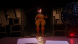 3d cupcake cupcake_(fnaf) five_nights_at_freddy's five_nights_at_freddy's_2 fnaf glowing_eyes glowing_mouth hallway heart-shaped_pupils looking_at_viewer mirumimi self_upload she_is_such_a_bad_bitch_tho smiling smiling_at_viewer toy_chica_(fnaf) toy_chica_(love_taste)