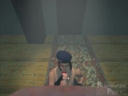 1boy 1girls 3d animated bbm blowjob blue_eyes breasts brown_hair capcom cum cumshot facial fat_man fellatio female female_focus handjob jill_valentine kneeling low_poly lowpoly male male_pov medium_breasts penis pov provocative_pixels resident_evil sex sound tagme topless video