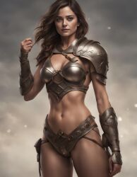 1girls ai_generated armored_female celebrity fantasy female female_only jenna-louise_coleman realistic