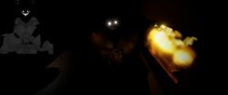3d anthro breasts breasts_out dark-skinned_female dark_room dark_skin female fire fireplace futa_only futanari intersex karelia_(acerattman) karelia_futanari_(acerattman) monster monster_futa monster_girl reference roblox robloxian self_upload smiler_(the_backrooms) solo the_backrooms tits_out