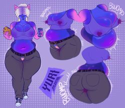 big_breasts blueberry_inflation breasts expansion female furry muffin slut thick_thighs wide_hips yurisylentra