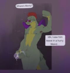 1boy 2022 alligator alligatorid anthro anthro_focus anthro_only anthro_solo armpit_hair armpits balls ballsack blakedoesart blush blush_lines boner claws closed_eyes completely_nude completely_nude_male crocodile crocodilian crocodylid cum cum_dripping cum_dripping_from_penis cum_trail cumming digital_drawing_(artwork) digital_media_(artwork) ejaculate ejaculating ejaculating_cum ejaculation english english_text erect_penis erection facepaint fangs fangs_out finger_claws five_nights_at_freddy's five_nights_at_freddy's:_security_breach fleshlight furry furry_male furry_only glans glasses green_body green_scales green_skin hairy_armpits holding_object holding_penetrable_sex_toy holding_sex_toy humanoid_genitalia humanoid_penis long_tail looking_pleasured male male_anthro male_nipples male_only male_pubic_hair masturbating masturbation moaning moaning_in_pleasure mohawk_(hairstyle) montgomery_gator_(fnaf) navel nude nude_male orgasm penetrable_sex_toy penetrating_toy penile penile_masturbation pleasure pleasure_face pleasured red_hair reptile reptile_humanoid scales scalie scalie_humanoid scottgames scrotum sex_toy sex_toy_penetration sharp_teeth shoulder_pads simple_background smooth_balls smooth_penis smooth_skin solo solo_anthro solo_in_panel spiked_tail spikes spikes_(anatomy) star_glasses steel_wool_studios sunglasses tail testicles text text_box tusks two_tone_body two_tone_skin