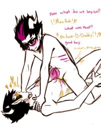 2boys blush cuntboy cuntboy_sans_balls daddy_kink dialogue duo duo_focus eridan_ampora gay heart herm hermaphrodite homestuck horns intersex male male_focus male_only maleherm multi_genitalia naked penis pussy sollux_captor tagme tentacle_penis text unusual_penis vaginal_penetration vaginal_sex yaoi