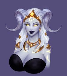 1girls alliance_(warcraft) big_breasts big_lips blizzard_entertainment bra braid bust cute draenei glowing_eyes glowing_tattoo golden_eyes jewelry lightforged_draenei lipstick looking_at_viewer milf mommy mommy_kink nekrokat oc original_character seductive seductive_look seductive_smile shiny_lips sketch smile smiling_at_viewer smirk solo_female thick_lips tiara warcraft wet_lips white_hair white_skin world_of_warcraft wow xeraaya