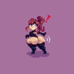 ! 1girls back_view bellybelting big_ass pixel_art thick_thighs