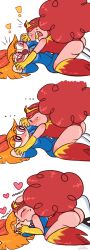 2girls ass blossom_(powerpuff_girls) catfight freckles ginger kissing powerpuff_girls princess_morbucks princesscallyie red_hair redhead tagme yuri