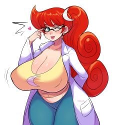 1girls breasts busty cleavage curvy female female_only high_resolution johnny_test_(series) large_breasts looking_at_viewer mary_test pinkkoffin solo venus_body very_high_resolution voluptuous