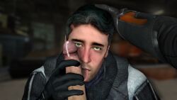 3d barney_calhoun barneysboytoy blowjob blowjob_face blush clothed cum face_fucking gay gay_male gay_sex gordon_freeman half-life half-life_2 male/male male_only penis_grab penis_lick precum sfm tongue_out