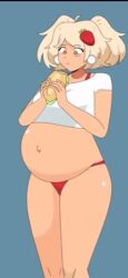 animated belly belly_button belly_expansion big_belly human lewdlemage mp4 oatmeal_(lewdlemage) r4d_42 rapid_pregnancy rumbling_stomach sound stomach_noises tagme tummy tummy_bulge video