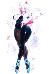 1girls bodysuit breasts cat_ears cat_tail female female_only gwen_stacy large_breasts marvel mask masked masked_female solo spider-gwen spider-man_(series) superheroine thick_thighs thighs usa37107692 wide_hips