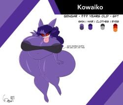 big_breasts breasts cinderdraws gengar pokémon_(species) pokemon thick_thighs wide_hips