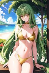 ai_generated bangs c.c. code_geass curvy female green_hair nervous stable_diffusion