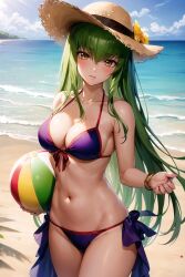 ai_generated bangs c.c. code_geass curvy female green_hair nervous stable_diffusion