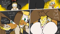 blowjob crimson_(crimsonstudios1) crimsonstudios1 disney duck ducktales ducktales_(2017) goldie_o'gilt humanoid_on_anthro male/female male_penetrated mating_press nervous penis_on_face shocked_expression surprised vaginal_penetration vaginal_sex