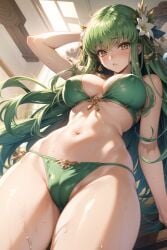 ai_generated armpits bangs c.c. code_geass curvy female green_hair nervous stable_diffusion