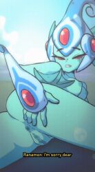 animated ass ass_cheeks ass_focus blue_skin buttcheeks digimon digimon_(species) digimon_frontier digital_media_(artwork) diives english_subtitles female female_only gif grabbing grabbing_own_ass horny_female laying_down looking_at_viewer naked nipples nude open_mouth pussy ranamon red_eyes short_playtime small_ass small_hips smile solo subtitled teasing text