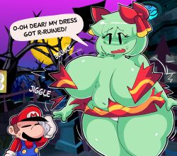 big_breasts boo_(mario) breasts dork_boi huge_breasts lady_bow lewd_dorky male mario mario_(series) paper_mario thick_thighs wide_hips