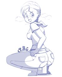 bulma_(dragon_ball) bulma_briefs dildo dragon_ball dragon_ball_z seniorg sex_toy sitting sketch