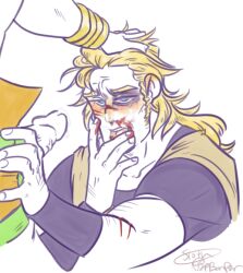 2boys bruise bruised dio_brando erection forced forced_oral gay hol_horse jojo's_bizarre_adventure male male_only penis rape stardust_crusaders yaoi