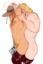 2boys armpit_hair arms_up censored_penis chest_hair dio_brando gay hol_horse jojo's_bizarre_adventure male male/male male_only nude_male stardust_crusaders yaoi