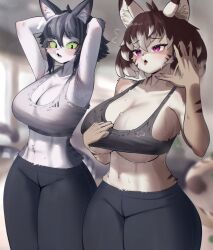 anthro big_breasts breasts female omeki thick_thighs wide_hips