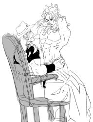 2boys dio_brando gay hol_horse jojo's_bizarre_adventure male male/male male_only muscular_male stardust_crusaders villain yaoi