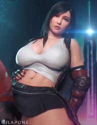 1girls 3d abs absurd_res big_breasts black_hair breasts bubble_ass bubble_butt cleavage clothing female female_focus female_only final_fantasy final_fantasy_vii final_fantasy_vii_remake hi_res huge_breasts large_breasts latina lipstick looking_at_viewer milapone muscle muscle_tone muscles muscular muscular_arms muscular_ass muscular_back muscular_female muscular_legs muscular_thighs navel olive_skin red_eyes seductive seductive_look skirt smooth_skin solo solo_female square_enix thick_thighs tifa_lockhart tifa_lockhart_90's_(style) toned toned_female video_game video_game_character wide_hips