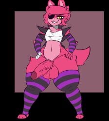 1femboy armwear cally3d choker clazzey cryptiacurves eyepatch fazclaire's_nightclub femboy femboy_only fexa fexa_(cryptia) five_nights_at_freddy's fnaf foxy_(cally3d) foxy_(fnaf) fredina's_nightclub fur furry_only hung_trap male_only scottgames sharp_teeth stockings stormkinght yellow_eyes